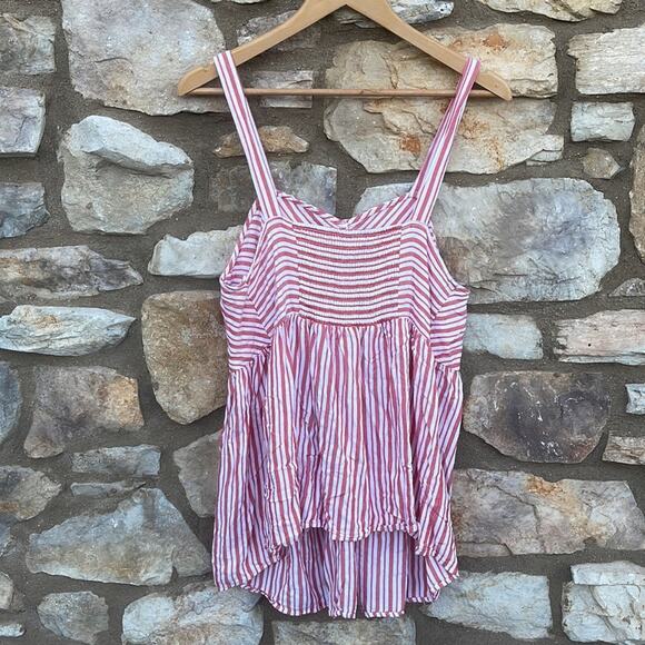 Isabel Maternity by Ingrid red & white flowy blouse size large - Picture 7 of 8